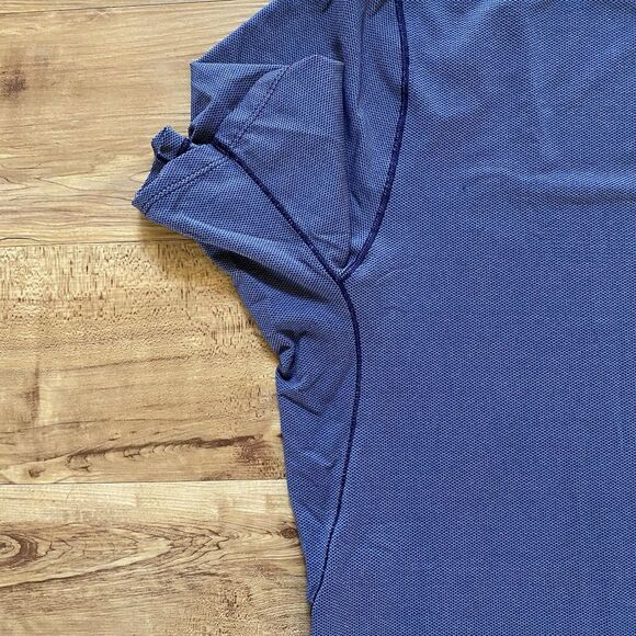 Lululemon Men’s XL Blue All Terrain Short Sleeve Shirt Reflective Vented Gym Run - Picture 5 of 15